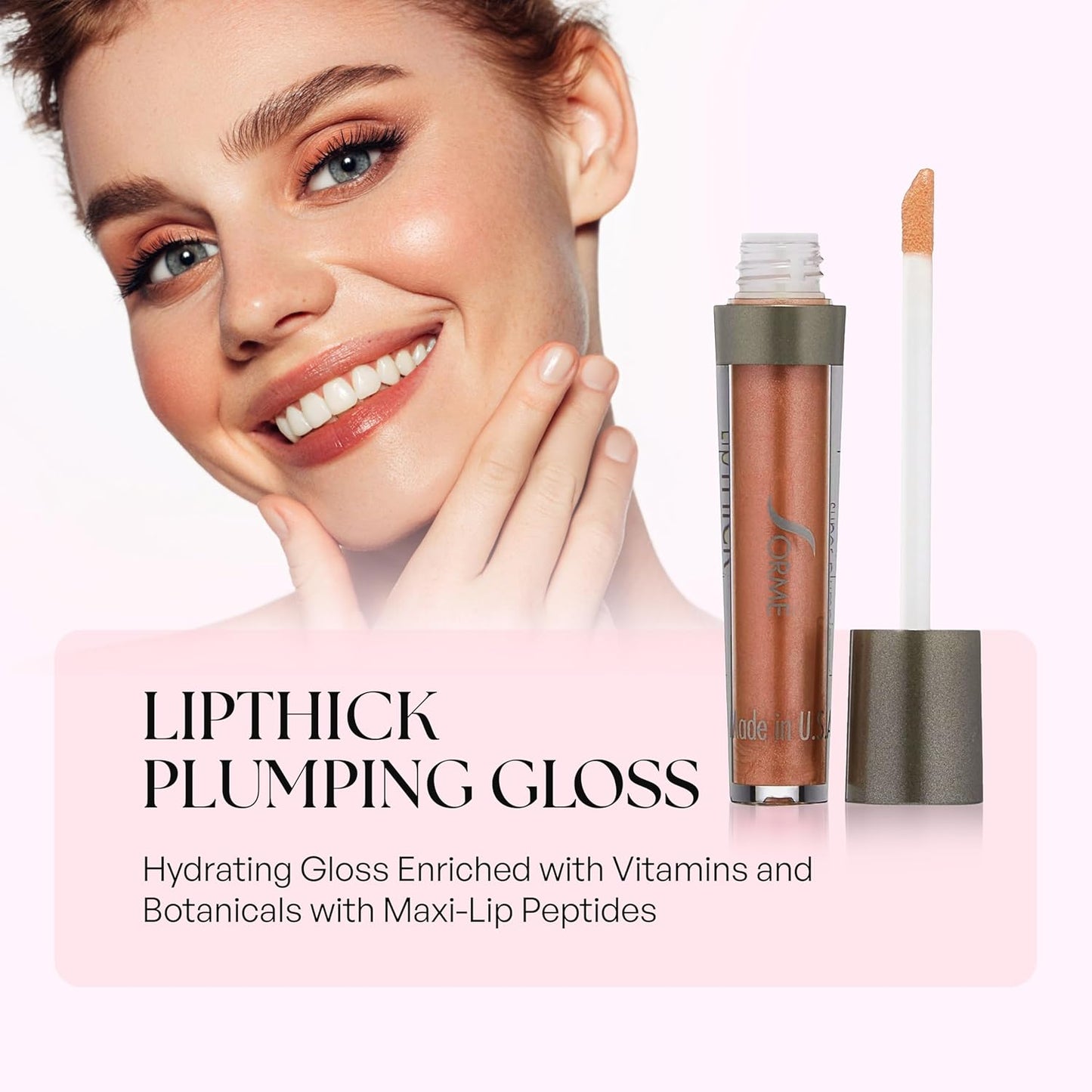 SORME Treatment Cosmetics LipThick Gloss | Plumping for Shiny and Fuller Looking Lips With Maxi-Lip Peptides | Unveil Shade