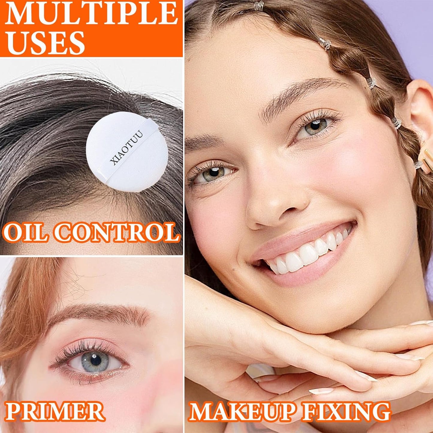 Loose Setting Face Powder,Loose Powder Lightweight & Breathable Setting Powder,Brighten Long Lasting Pigmented Waterproof Blurring Powder Natural Finish Face Makeup for Women （Ivory）