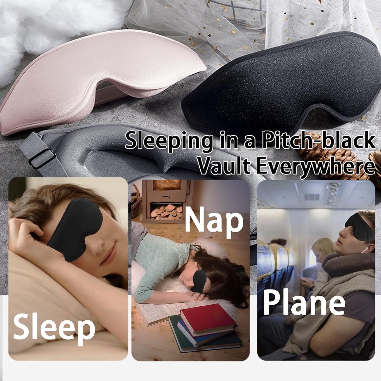 Eye Mask for Lash Extensions, Sleep Mask for Lash Extensions for Lashes Aftercare,Lash Extension Sleep Mask for Travel Yoga Nap, 3D Contoured Eye Mask