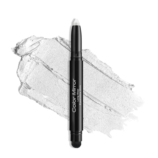 Longwear Cream Eye Shadow Sticks(65 Snowflake Shimmer), Smudge-Proof, Waterproof Eyeshadow,Silky Formula Glitter With Makeup Brush,Pure White | alldaygood beauty