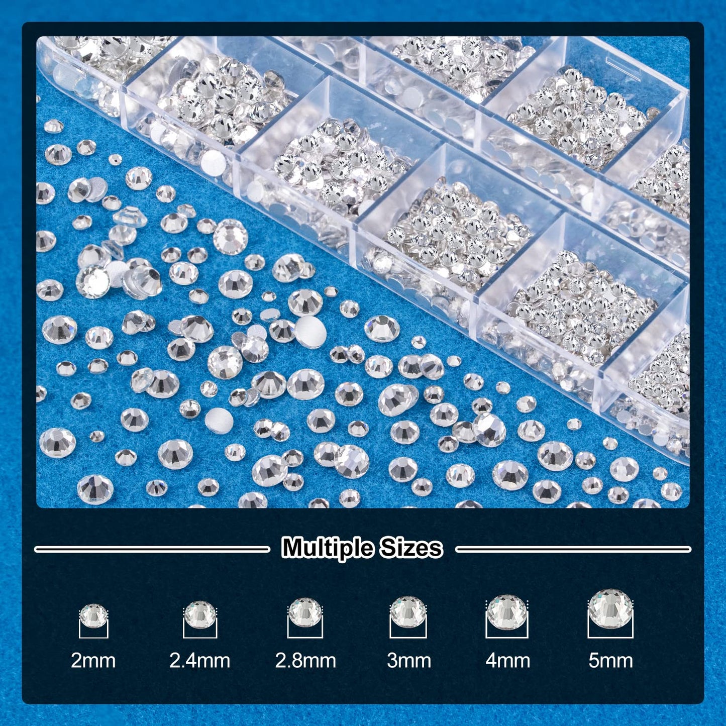 Nail Art Rhinestone Glue Gel&2 Boxes Flatback Gems Kit, 1 Tube of 15ml Rhinestone Gel Glue(UV/LED Needed)+Round Clear Gems+Flat-Back Half Round White&Beige Pearls with Pickup Tools