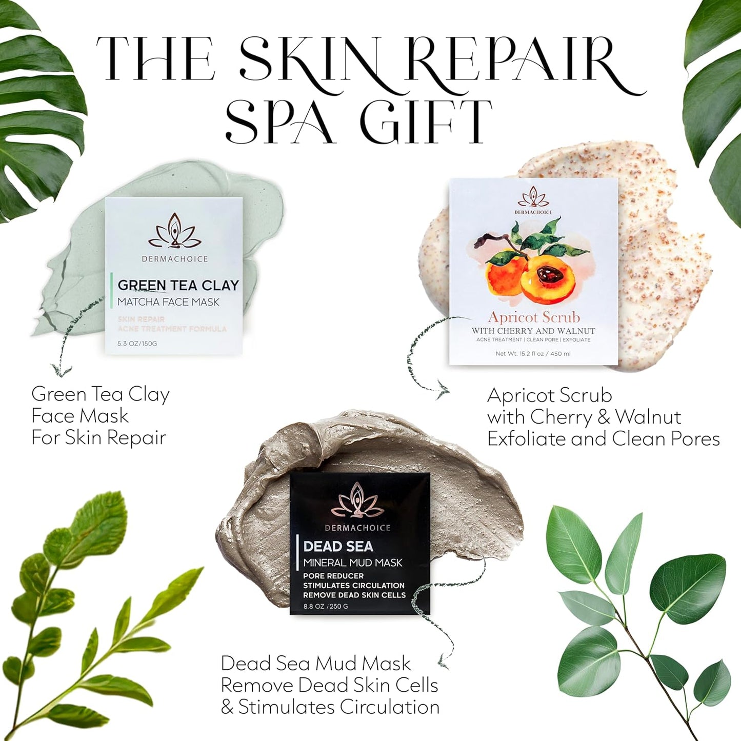Skin Repair Spa Gift Set - 8 Piece Skin Care Products for Women, Beauty & Personal Care - Full Size Skincare Set Spa Gift Basket, Infused with Minerals & Vitamins - Gift Box Spa Kit
