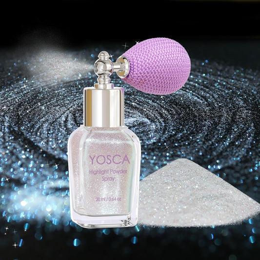 Yosca Body Glitter Spray, 30ML Loose Body Shimmer Powder Iridescent Hair Spray White Glitter Sparkle Highlighter Makeup Festival Rave Accessories for Clothes Hair Face Nail Art | alldaygood beauty