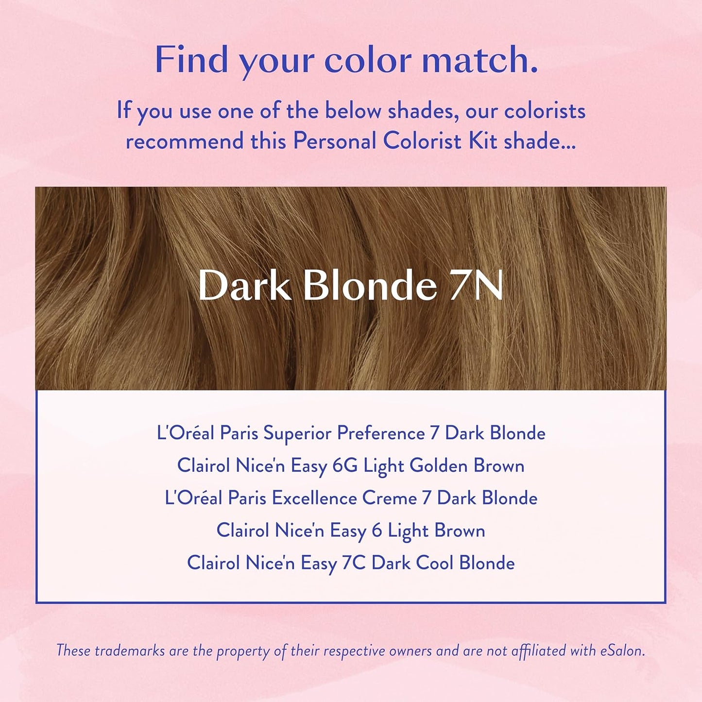 eSalon Permanent Hair Color & Hair Dye Kit - Dark Blonde - Professional-Grade Ammonia-Free Colorist for Up To 100% Gray Coverage on All Hair Types