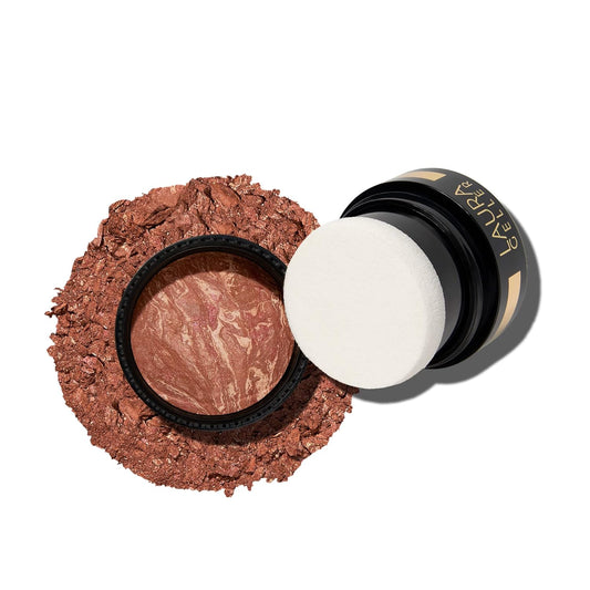 LAURA GELLER NEW YORK Bronze-n-Brighten Baked To Go - Travel Size - Deep - Natural Bronze Glow | alldaygood beauty
