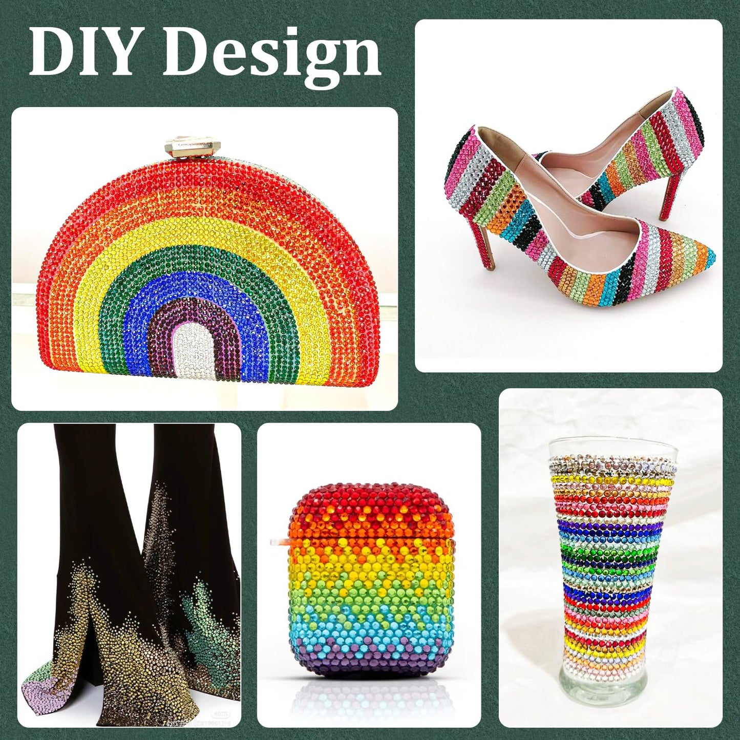 Resin Rhinestones for Crafting with B7000 Jewelry Glue, 2 Boxes Red Flatback Crystals with 3Pcs 10ml Glue for Bedazzling Crafts DIY Nail Art Makeup，Non Hotfix Gems for Clothing Shoes