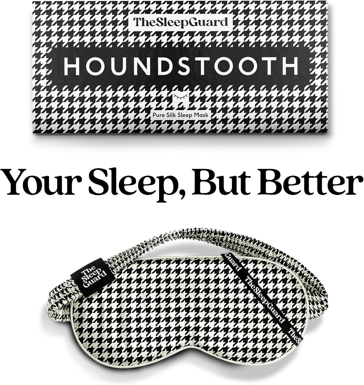 Pure Silk Sleep Mask [100% 6A Mulberry Silk, 22 Momme] Light Blocking Travel Essentials. Eye Masks for Sleeping. Black Oeko-Tex Blindfold. Eye Covers for Men & Women