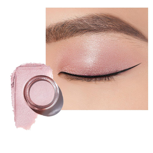 Oulac Nude Pearl Cream Eyeshadow also for Highlighter Shimmer Eye Shadow Waterproof&Long Lasting with Moisturizing Formula Blendable Shimmer Eye Make-up,Vegan & Cruelty-Free,6g, P03 | alldaygood beauty