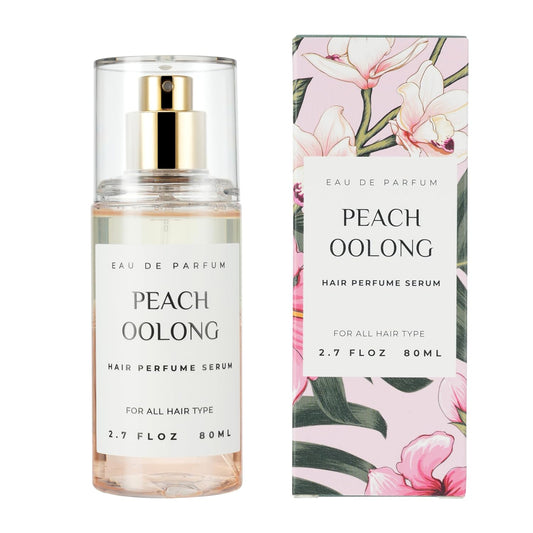 Hair Perfume for Women, Summer Lightweight Long Lasting Fragrance Mist - 3:7 Hydrating Serum Alcohol Free Formula, Argan Oil Scented Hair Spray with Keratin & Elastin (Peach Oolong) 2.7 fl oz | alldaygood beauty