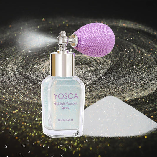 Yosca Body Glitter Spray, 30ML Loose Body Shimmer Powder Iridescent Hair Spray White Glitter Sparkle Highlighter Makeup Festival Concert Party Accessories for Rave Clothes Hair Face Nail Art | alldaygood beauty
