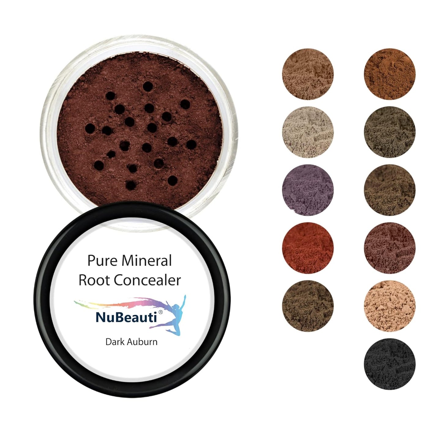 Hair Root Touch Up Powder - Dark Auburn - 11 True-to-Nature Root Concealer Shades - Long-Lasting, Clean, Fragrance Free, Talc & Paraben Free - For Women & Men