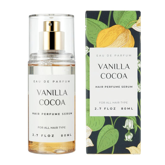 Hair Perfume for Women, Summer Lightweight Long Lasting Fragrance Mist - 3:7 Hydrating Serum Alcohol Free Formula, Argan Oil Scented Hair Spray with Keratin & Elastin (Vanilla Cocoa) 2.7 fl oz | alldaygood beauty