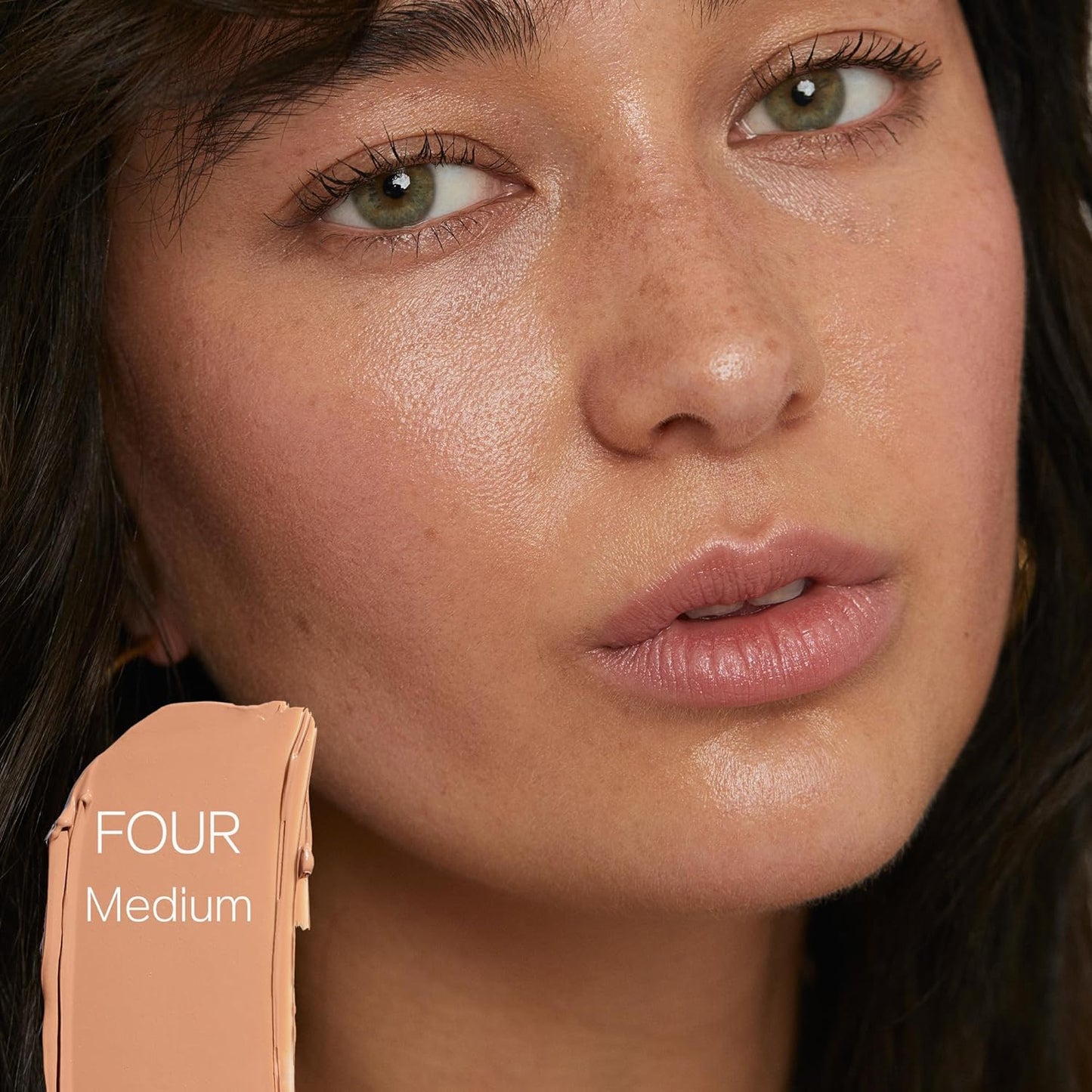 Saie Slip Tint Tinted Moisturizer with SPF 35 - Light Coverage, Glowy Skin Tint & Mineral Sunscreen for Face with Hydrating Hyaluronic Acid - Summer Makeup Essential - Shade Four (1.35 oz)