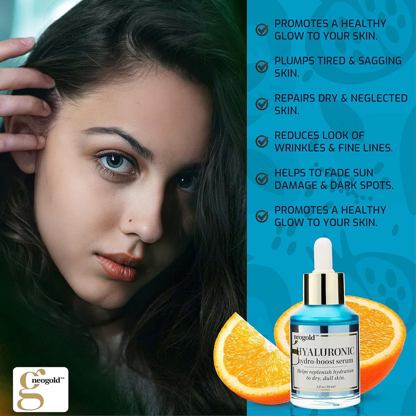 Hydrating Hyaluronic Acid Serum For Face | Vitamin E + Vitamin C Facial Moisturizer For Restoring Skin Barrier | Helps Renew, Firm, & Minimize Wrinkles, Age Spots, & Dull Dry Skin, 2 Fl Oz