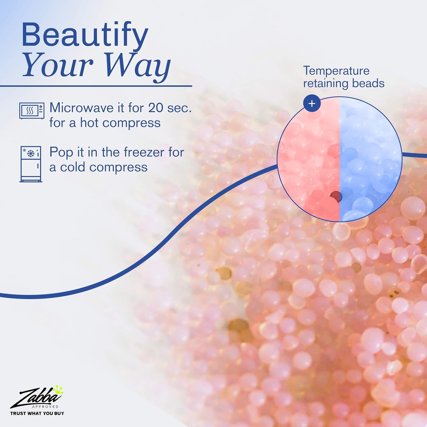 Facial Mask - Get Rid of Puffy Eyes - Migraine Relief, Sleeping, Therapeutic Hot Cold Compress Pack - Gel Beads, Spa Therapy Wrap for Sinus Face Puffiness Headaches (Green + Ice Pack)