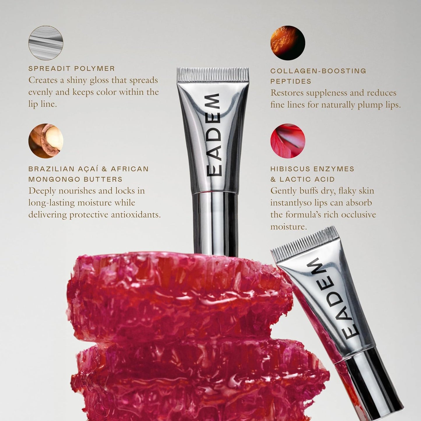 EADEM The Threesome: Three Mini Le Chouchou Lip Softening Balms, Lip Gloss for Women, Lip Plumper & Lip Mask, Overnight Hydrating & Moisturizing Luxury Lip Balm