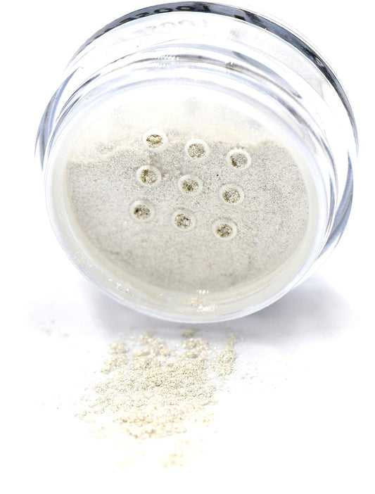 White Sparkle Vanilla Shimmer Vegan Single Loose Eyeshadow; Talc, Paraben & Cruelty Free | alldaygood beauty