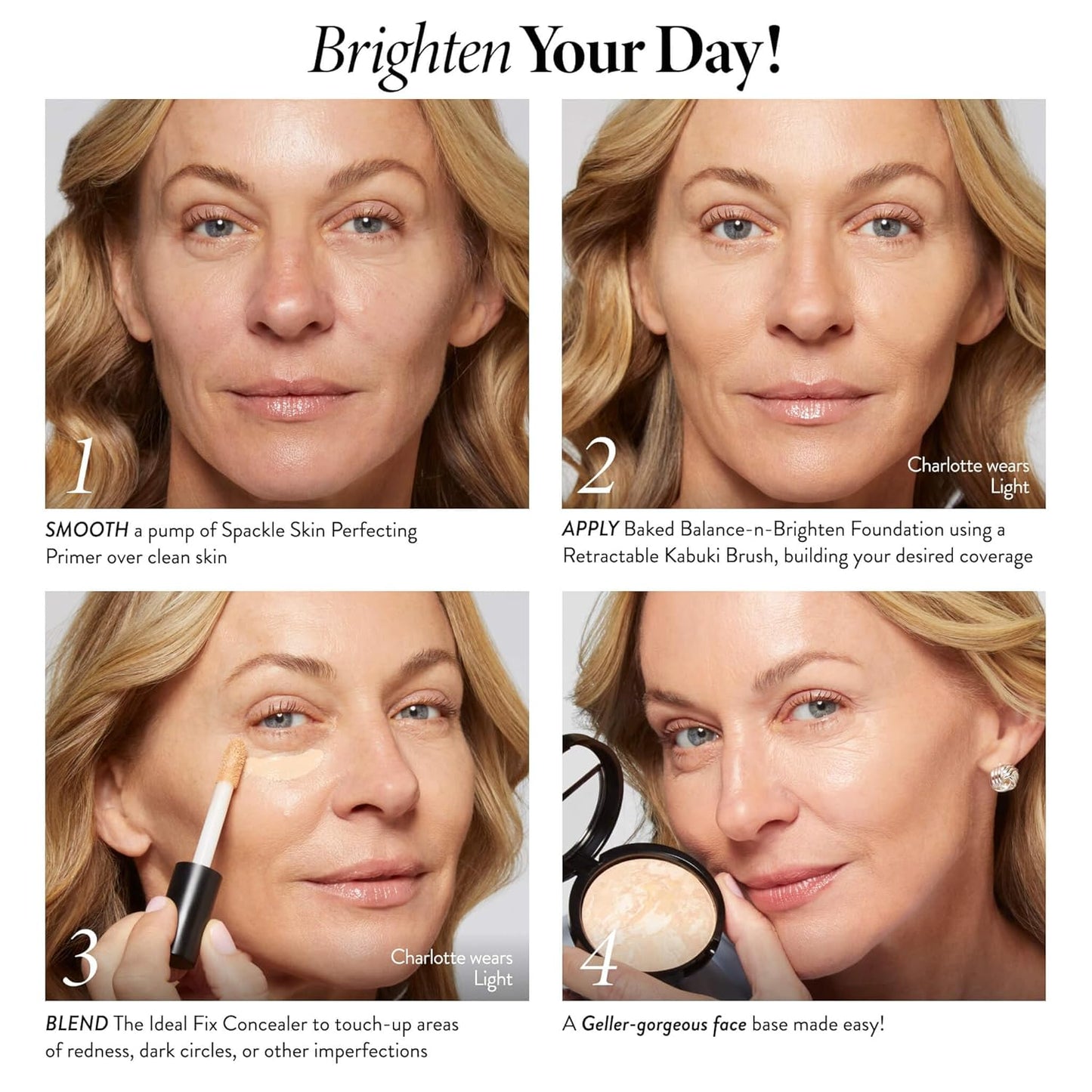 LAURA GELLER NEW YORK Award-Winning Baked Balance-n-Brighten Color Correcting Powder Foundation - Sand - Buildable Light to Medium Coverage - Demi-Matte Natural Finish