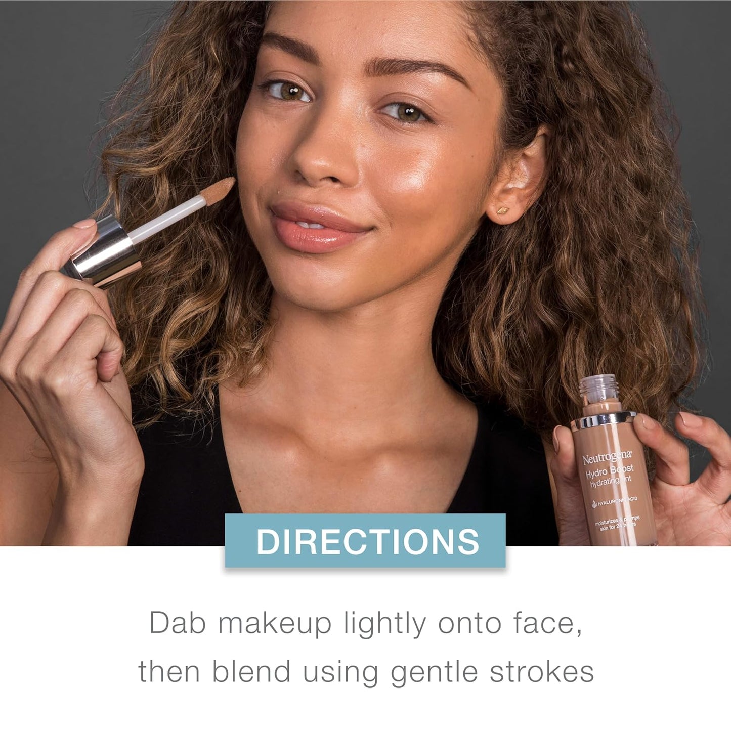 Neutrogena Hydro Boost Hydrating Tint Foundation Makeup for Dry Skin, with Hyaluronic Acid, Lightweight Oil-Free Water Gel, Non-Comedogenic, 40 Nude Color, 1.0 fl. oz