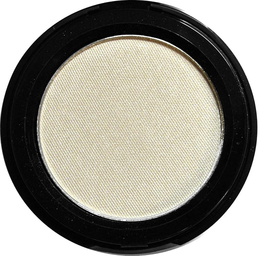 White Satin Snowflake Pearl Shimmer Finish Pressed Powder Single Vegan Eyeshadow; Talc, Paraben & Cruelty Free | alldaygood beauty