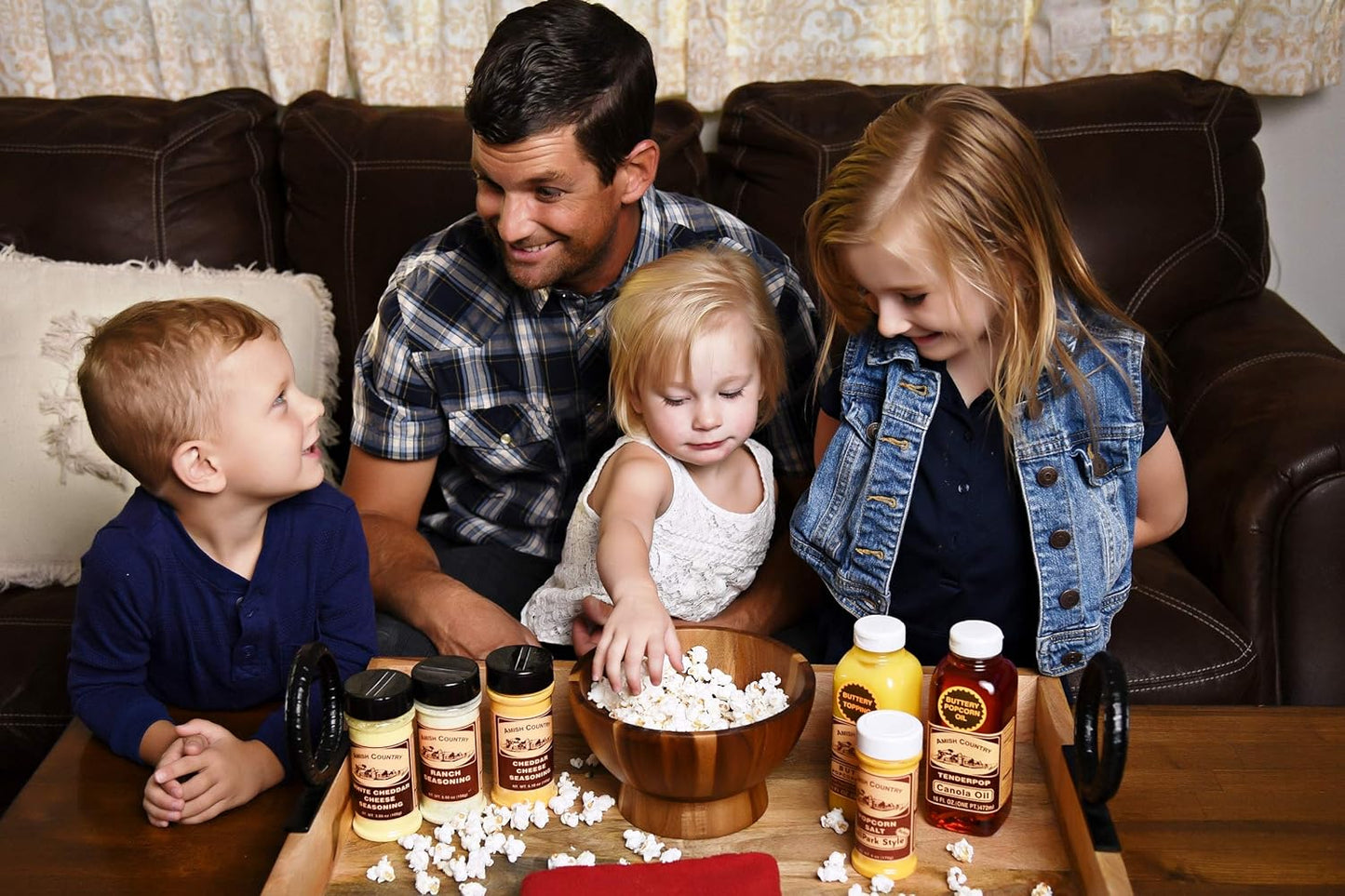 Amish Country Popcorn | Seasoning Variety Pack | Ballpark Style Buttersalt - 5.5 oz and Sour Cream and Onion - 4.7 oz Popcorn Seasoning | Old Fashioned, Non-GMO and Gluten Free