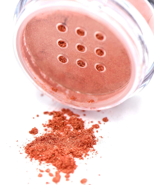 Coral Reef Dark Peach Pink Loose Eyeshadow Powder Pigment, Single Glitter Mineral Dust Jar Pot, Talc & Paraben Free, No Animal Testing & Cruelty Free | alldaygood beauty