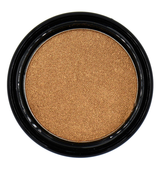 Antique Gold Carmel Bronze Shimmer Pressed Powder Single Vegan Eyeshadow; Talc, Paraben & Cruelty Free | alldaygood beauty