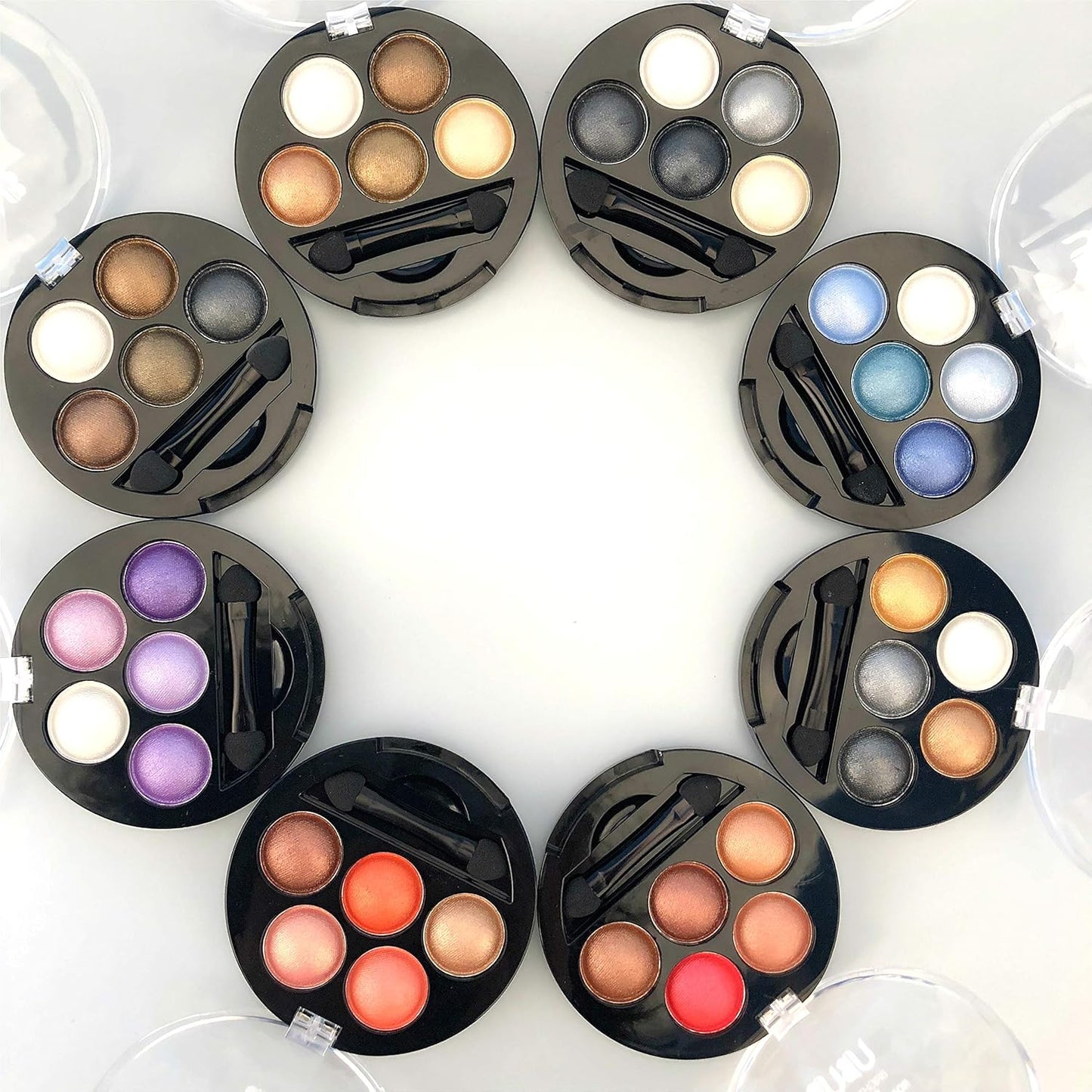 Mallofusa 5 Colors Eye Shadow Powder Metallic Shimmer Eyeshadow Palette (Amethyst Glam) 4.7oz