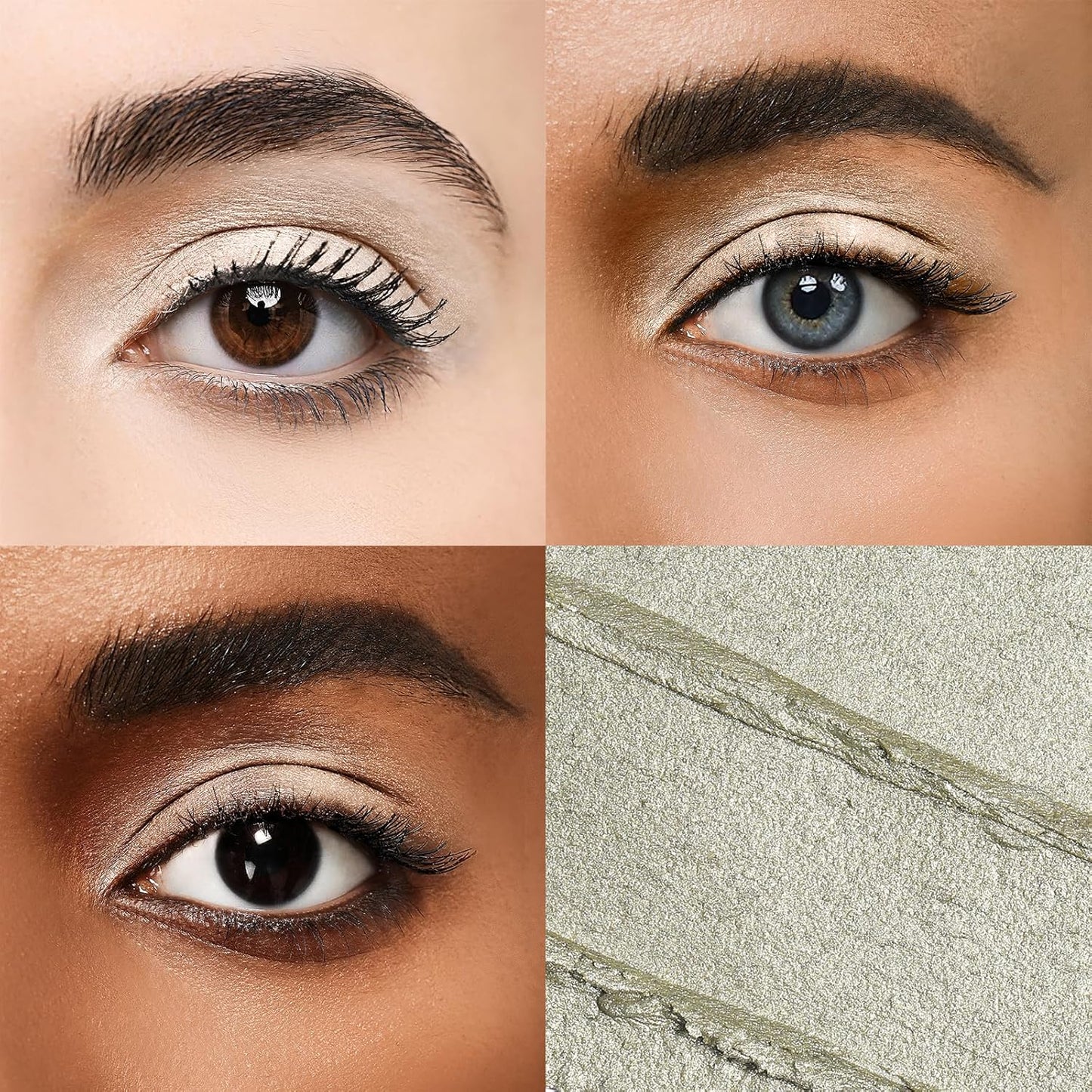 Cream Waterproof Hypoallergenic Eyeshadow Stick, long wear Metallic Glitter Matte Eye Shadow Pencil With Makeup Brush, Eye Brightener, 20 Marble Shimmer