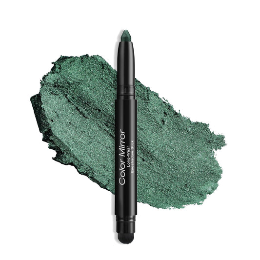 Cream Waterproof Hypoallergenic Eyeshadow Stick, long wear Metallic Glitter Matte Eye Shadow Pencil With Makeup Brush, Eye Brightener, 63 Evergreen Shimmer | alldaygood beauty