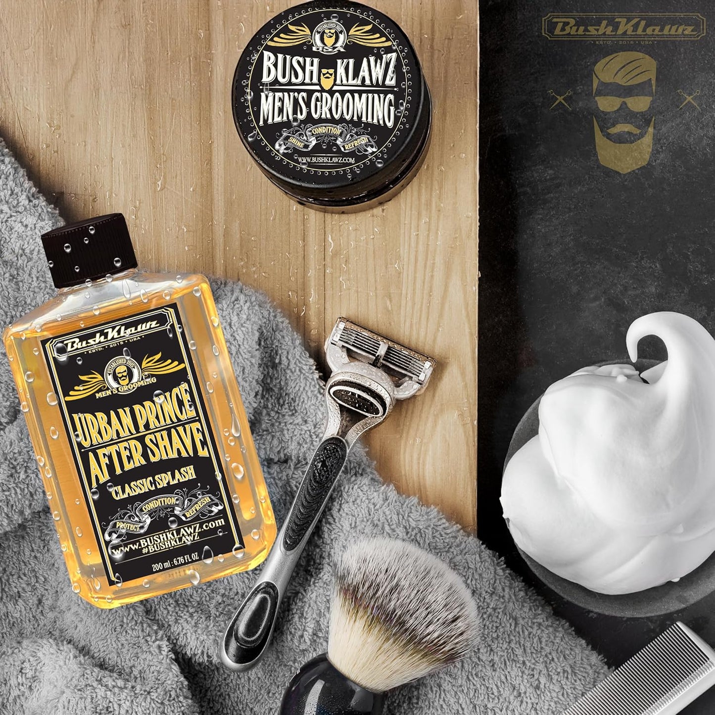 Classic Refreshing Cooling Soothing BarbershopBarbershop After Shave Lotion Balm Toner Splash Urban Prince Satisfy all Types of Viking Cannon Black Prime AfterShave Tonic Cologne
