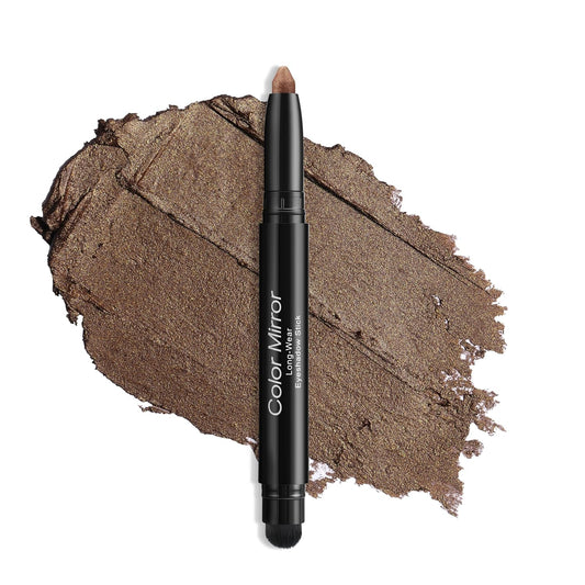 Cream Waterproof Hypoallergenic Eyeshadow Stick, long wear Metallic Glitter Matte Eye Shadow Pencil With Makeup Brush, Eye Brightener, 08 Desert Shimmer | alldaygood beauty