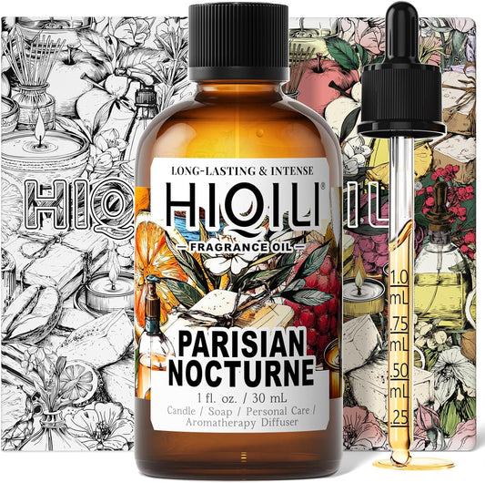 HIQILI Parisian Nocturne Fragrance Oil for Diffuser, Inspired by YL's M.on Paris, Candle & Soap & Perfume Balm Making, Sweet Notes, Long-Lasting Aroma - 1 Fl Oz