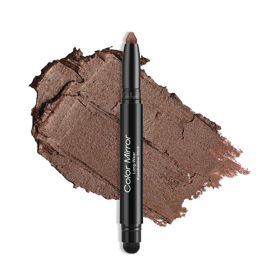 Longwear Cream Eye Shadow Sticks(16 Mocha Shimmer), Smudge-Proof, Waterproof Eyeshadow,Silky Formula Glitter With Makeup Brush,Brown Eyeshadow Stick | alldaygood beauty