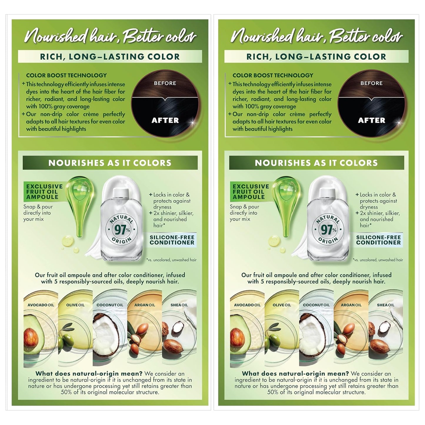 Garnier Hair Color Nutrisse Nourishing Creme, 11 Blackest Black (Peppercorn) Permanent Hair Dye, 2 Count (Packaging May Vary)