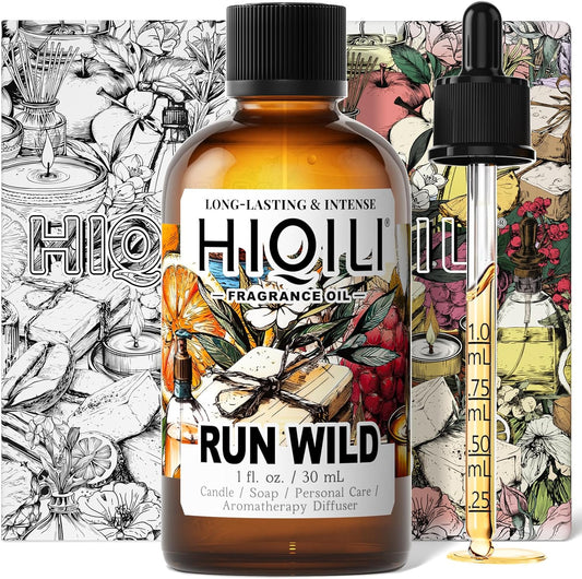 HIQILI Run Wild Fragrance Oil for Candle & Soap Making, Inspired by Cl.Klein E-Scape, Women's Perfume, Fresh Scents for Reed Diffuser, Wool Dryer Balls - 1 Fl Oz