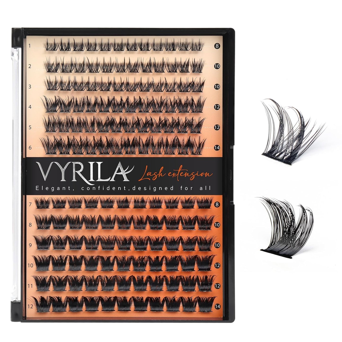 Lash Clusters-VYRILA 0.07mm Wispy Eyelashes C Curl Eyelash Clusters 8-14mix Individual Lashes Extension DIY at Home (S03+S05 138pcs-8-14mix)
