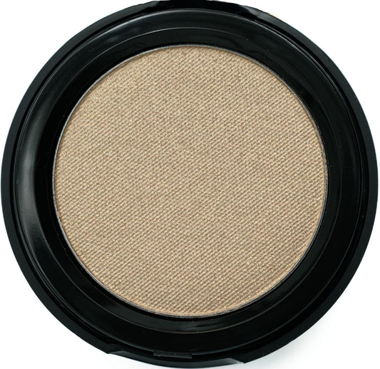 Prosecco White Wine Pale Gold Shimmering Metallic Pressed Powder Single Vegan Eyeshadow; Talc, Paraben & Cruelty Free | alldaygood beauty