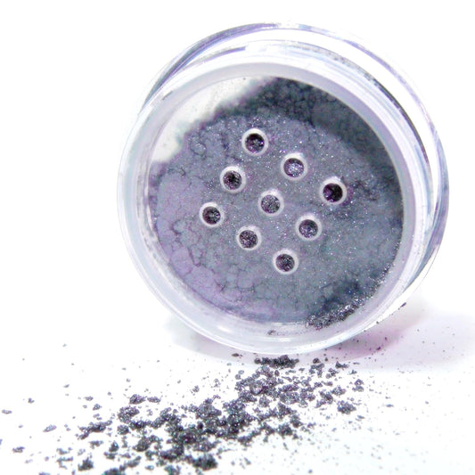 Beautiful Silver Grey Shimmer Metallic Single Loose Powder Eyeshadow; Vegan, Talc & Paraben Free | alldaygood beauty