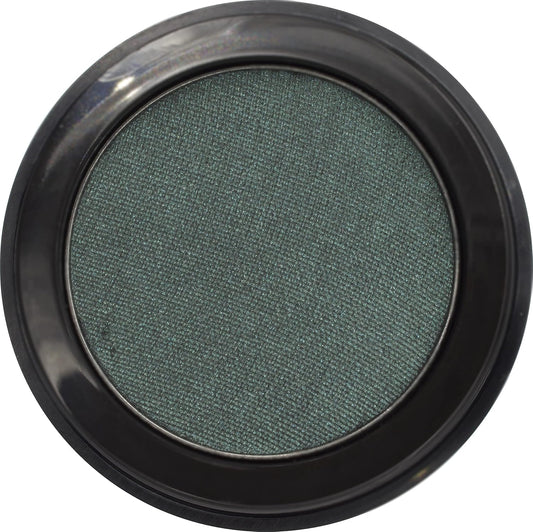 Counterfeit Shimmering Deep Forest Green Blue Grey Pressed Powder Single Vegan Eyeshadow; Talc, Paraben & Cruelty Free | alldaygood beauty