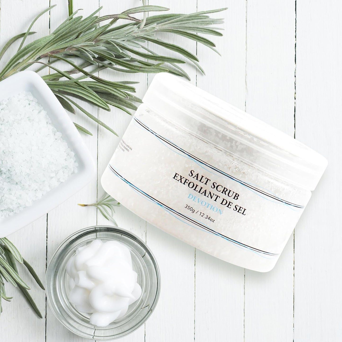 Vivo Per Lei Body Scrub - Exfoliating Body Scrub with Dead Sea Minerals - Dead Sea Salt Scrub for Hands & Legs - Body Exfoliant for a Supple Beach Body - 350 g/ 12.34 oz