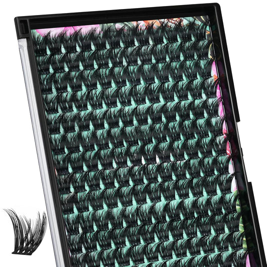 Lash Clusters Wet Look 168Pcs Eyelash Cluster Ultra-Thin Lash Band Eyelashes Extensions Spiky Anime Wide Span Lashes(Mallow,C-12mm)