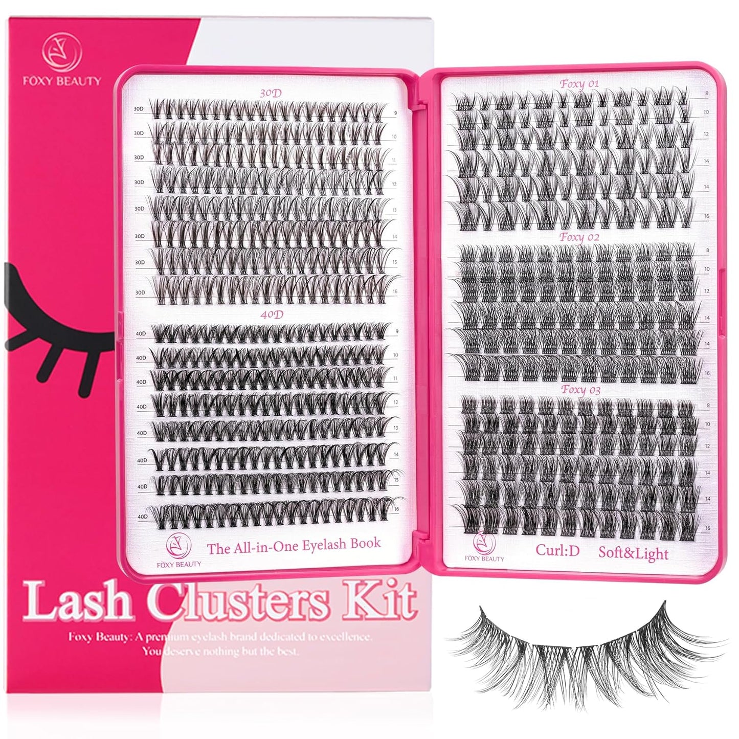 Lash Clusters Wispy - Lash Clusters,30D 40D Lash Clusters For Natural Look WideSpan 8-16MM Eyelash Clusters D Curl Lash Clusters For DIY Lashes At Home