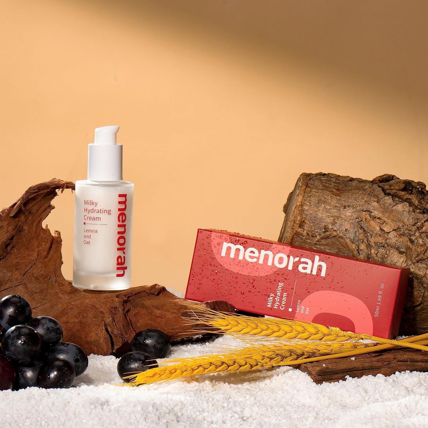 menorah Milky Hydrating Cream with Lemna & Oat – Ultra Lightweight, Soothing & Moisturizing Facial Lotion for Sensitive & Dry Skin, Daily Hydration & Comfort