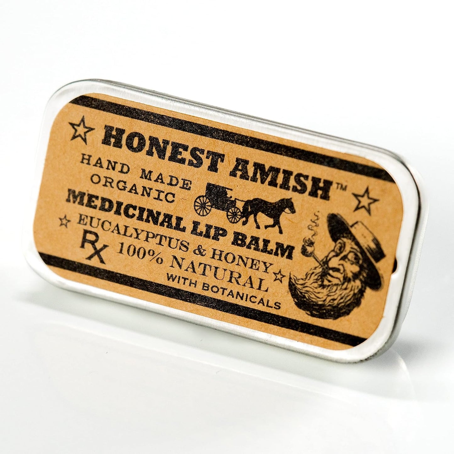 5 Pack Medicinal Lip Balm By Honest Amish- All Natural Herbal Remedy