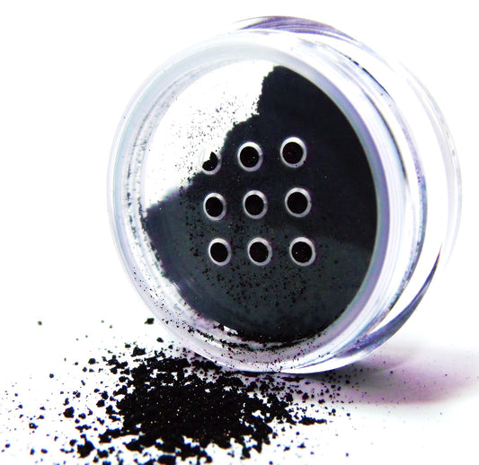 Beautiful Onyx Black Glitter Smokey Eye Single Loose Eyeshadow; Vegan, Talc & Paraben Free | alldaygood beauty