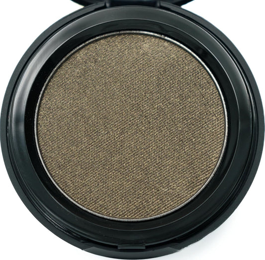 Enchanted Dark Gold Metallic Shimmering Pressed Powder Single Vegan Eyeshadow; Talc, Paraben & Cruelty Free | alldaygood beauty