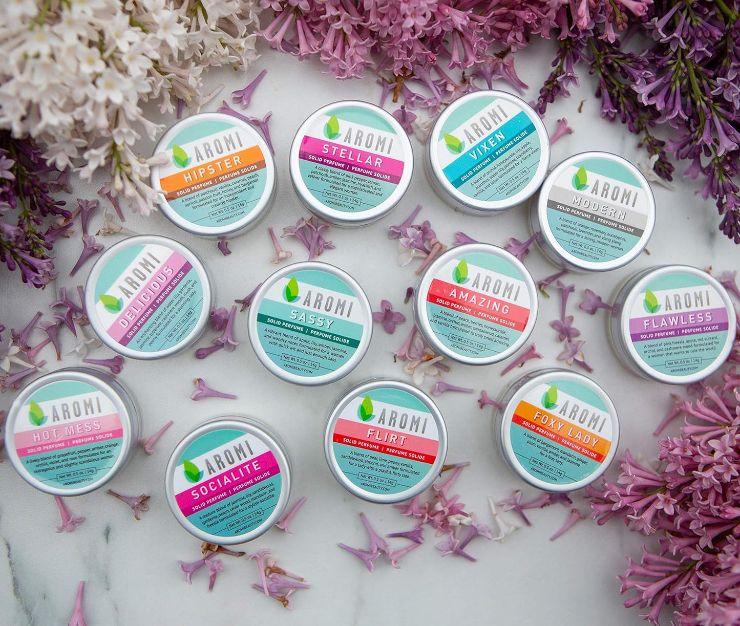 Aromi Vixen Solid Perfume | Fruity, Floral Fragrance, Jasmine, Honeysuckle, Water Lily Scent, Vegan, Cruelty-free, Wax Based, Travel, Women's Gift, Handmade (Vixen)